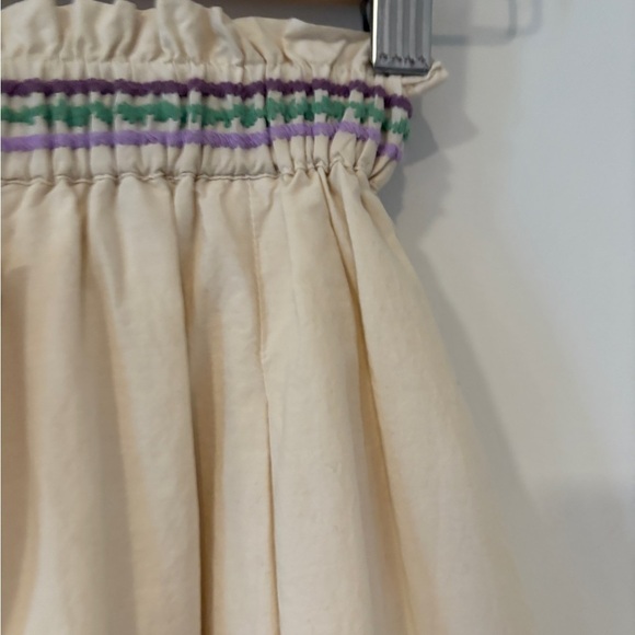 NWT Zara Girls Ivory Floral Embroidered Flare Spring Skirt Size 6/7 - Picture 5 of 9